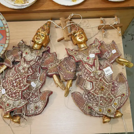 2x Indonesian marionettes