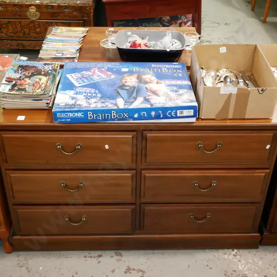 mahogany 6 drawer low boy - excellent condition H-690 W-1110 D-410