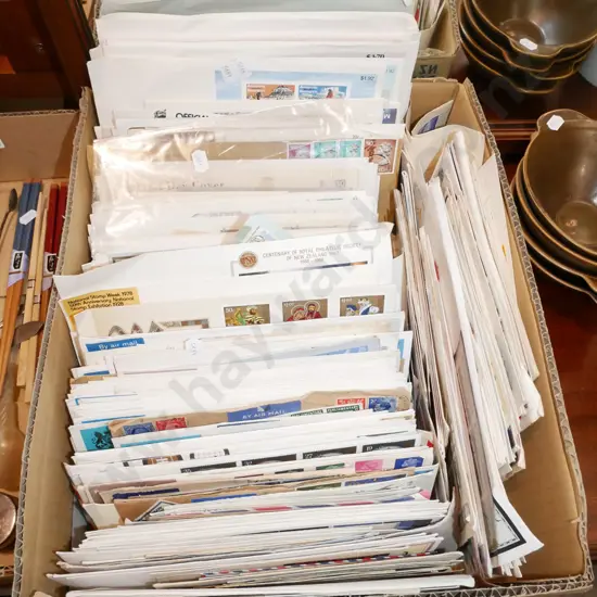 box of first day covers