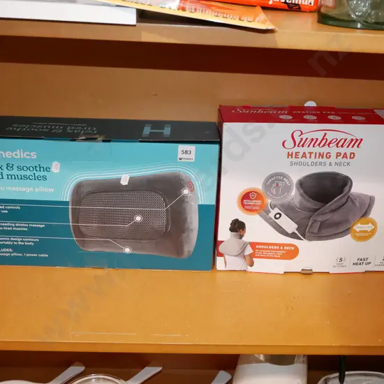 massage pillow, Sunbeam neck and shoulders heating pad