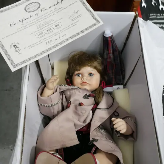 boxed porcelain Hillview Lane display doll