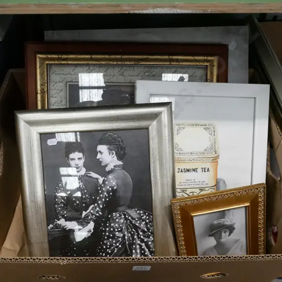 box of various prints