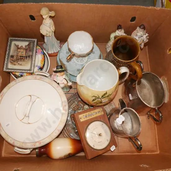box; lidded vege, figurines, jugs etc