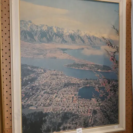 early aeriel photo of Queenstown