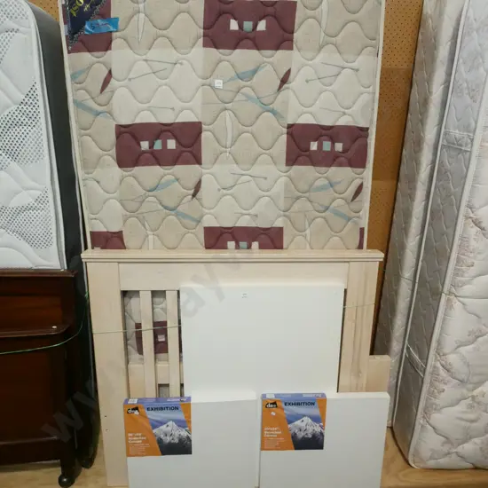 king single slat bed base, mattrees and headboard