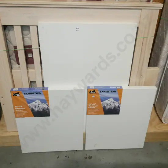 2x artists canvases 20"x24", 1 other