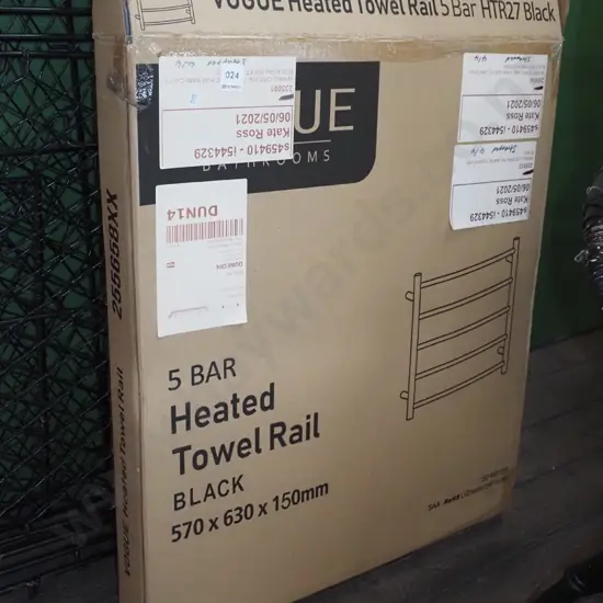 as-new Vogue heated towel rail