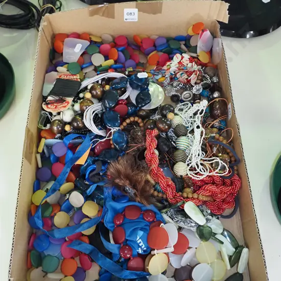 large assortment of beaded and other necklaces