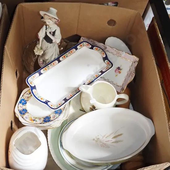 box; figurines, sandwich plates etc