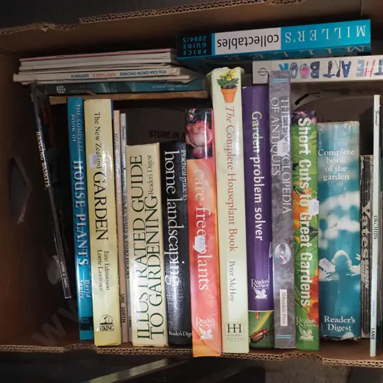 box; gardening and other books
