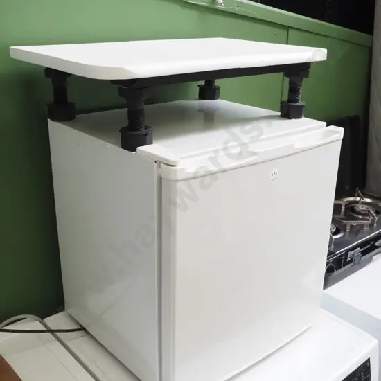 small underbench fridge - no interior shelves with attachment on top