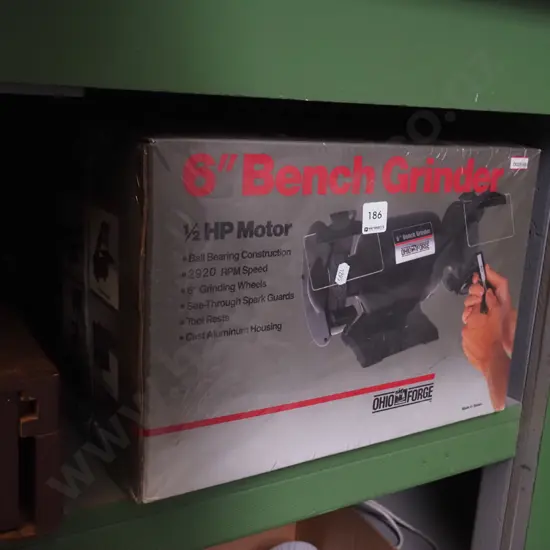 as-new boxed Ohio Forge 6" bench grinder