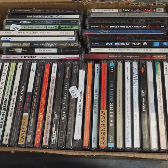 box of CDs