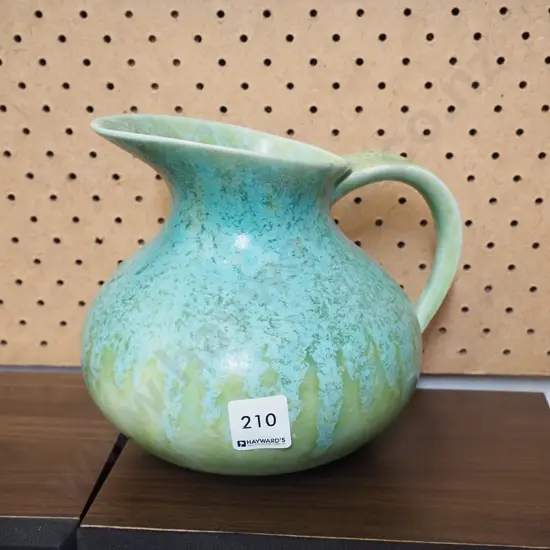 Crown Devon trickle glaze jug - small chip to lip