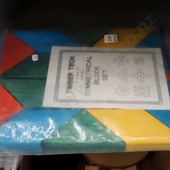 as-new wooden child's block set