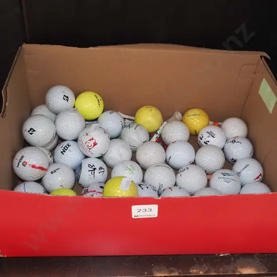 box of golf balls
