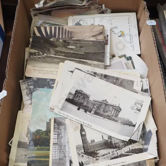 box; vintage postcards