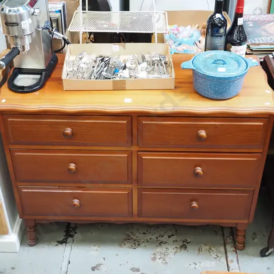 magohany 6 drawer low boy H-750 W-1000 D-430