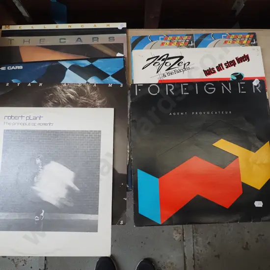 LPs; Bryan Adams, Robert Plant, Foreigner