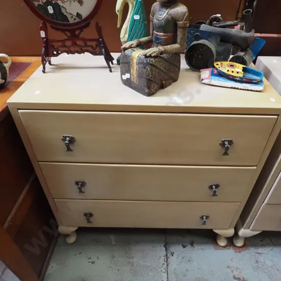 rimu cab leg 3 drawer chest H-730 W-710 D-360