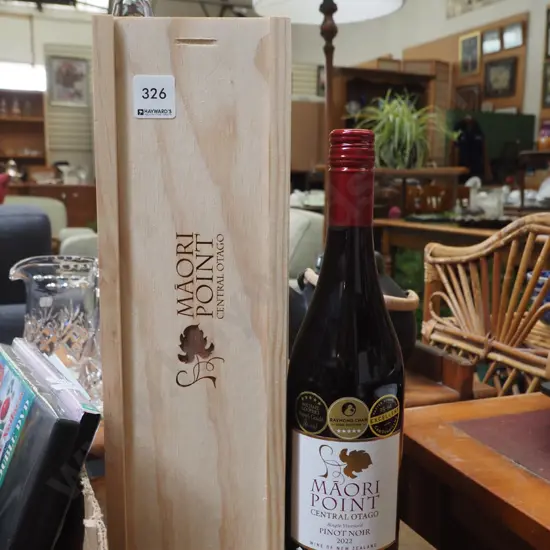boxed bottle of Mari Point pinot noir 2022