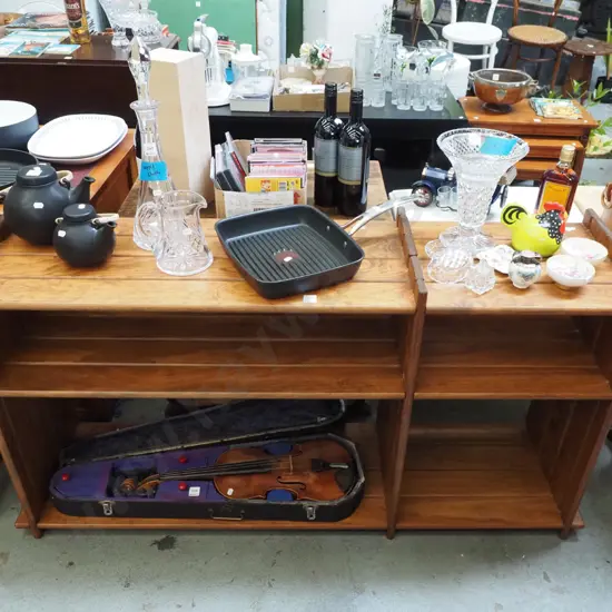 pine wooden shelves H-760 W-1420 D-360