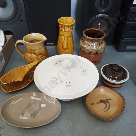 lidded vege, vases, plates, gravy boat etc