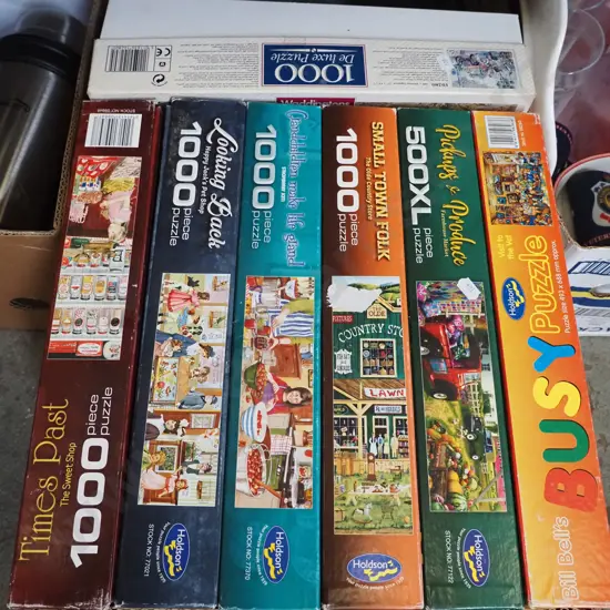 box of puzzles