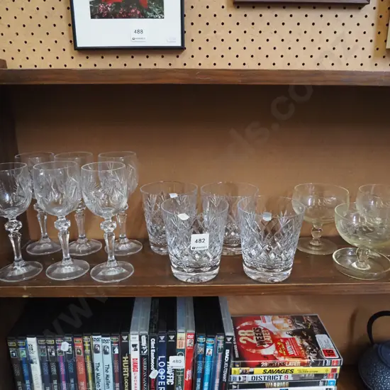 large cut crystal tumblers etc