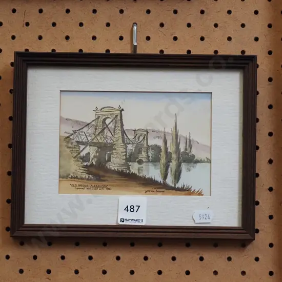 Yvonne Benson - hand coloured print - Alexandra Bridge