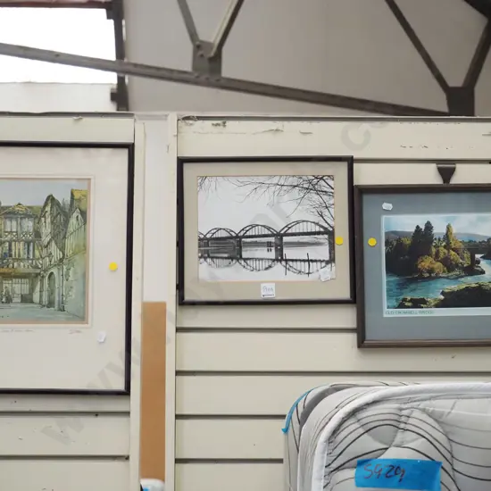 3x framed prints - Cromwell Bridge and 2 others