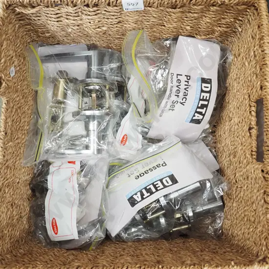 basket with various door handles