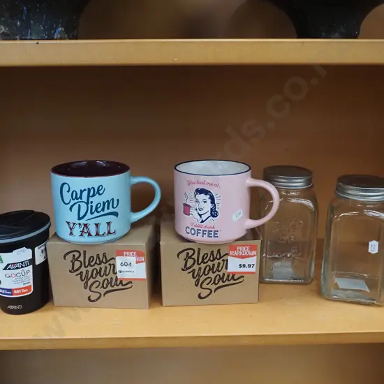 storage canisters, coffee cups, go cup