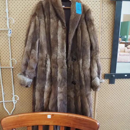 ladies long fur coat