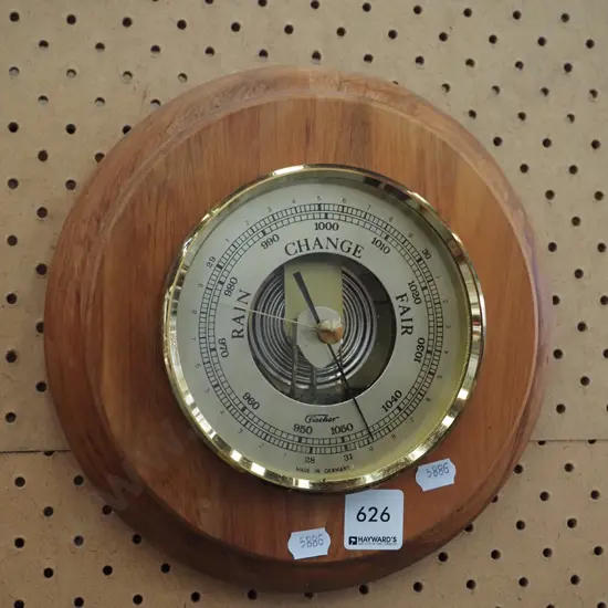 wood framed barometer