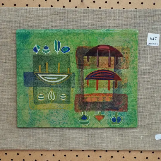 mixed media on board - abstract