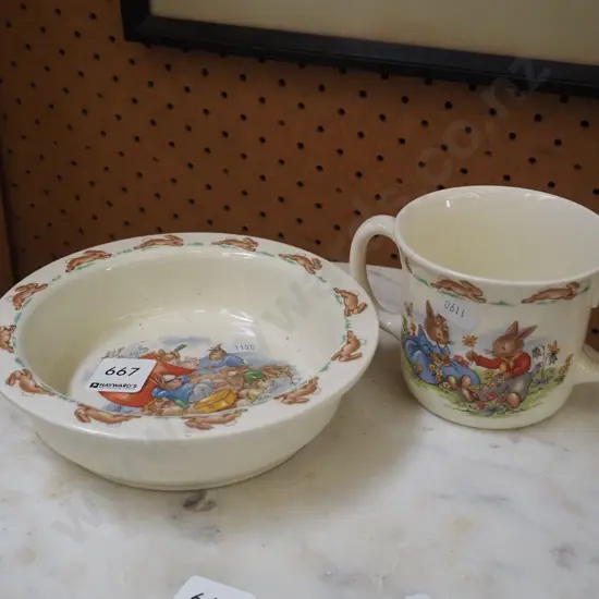 bunnykins cup and bowl
