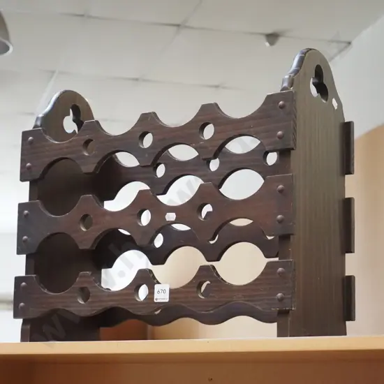 wooden wine rack