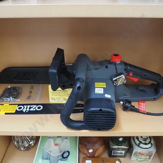 as-new electric Ozito chainsaw