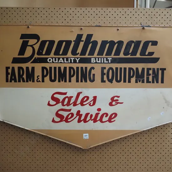 Boothmac Farm and Pumping Equipment sign