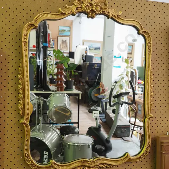 gilt framed wall mirror
