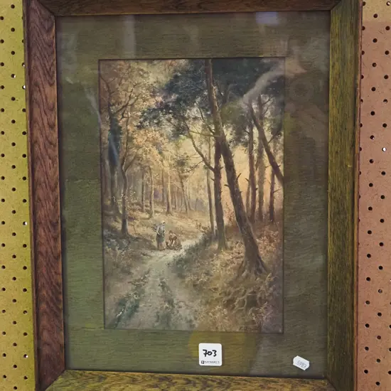 oak framed print - firewood