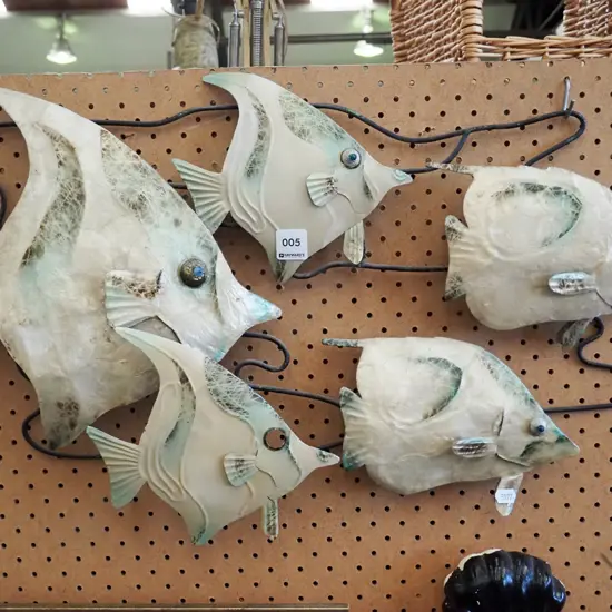 metal fish themed wall art