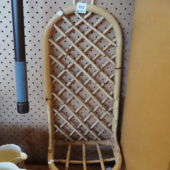 bamboo wall mounted plant stand