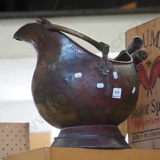vintage copper coal scuttle
