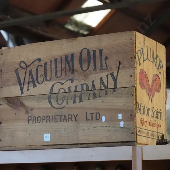 Vacuum  Oil Company wooden crate