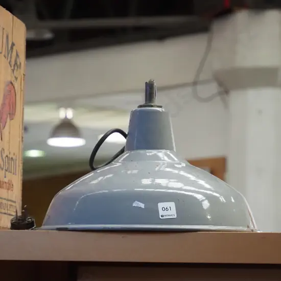 grey metal industrial light shade