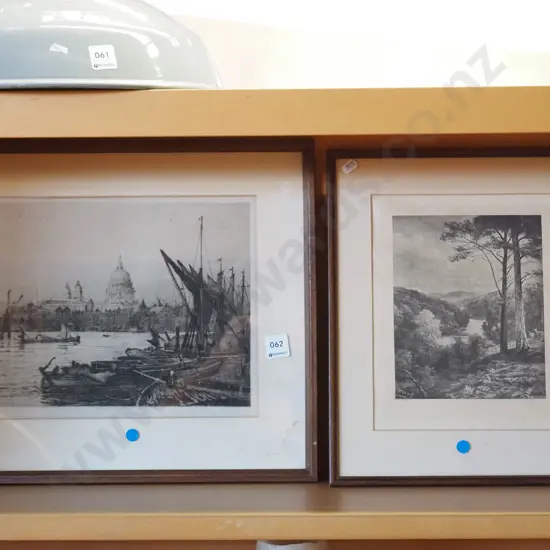 2x framed prints - some damage and foxing