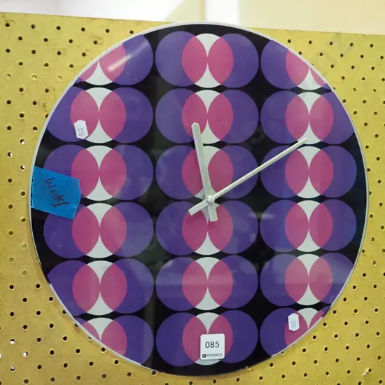 modern glass wall clock