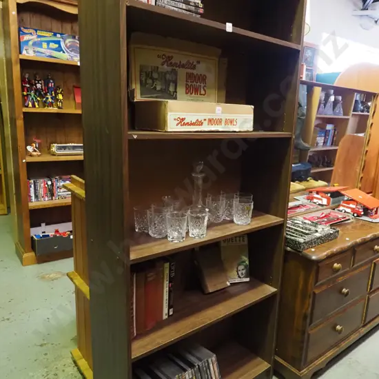 mdf faux wood veneer bookcase H-1820 W-800 D-290